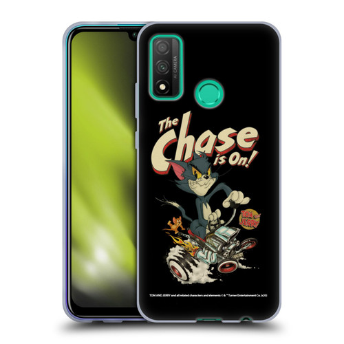 Tom and Jerry Typography Art The Chase Is On Soft Gel Case for Huawei P Smart (2020)