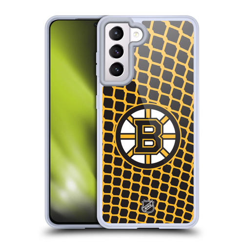 NHL Boston Bruins Net Pattern Soft Gel Case for Samsung Galaxy S21 5G & MagSafe