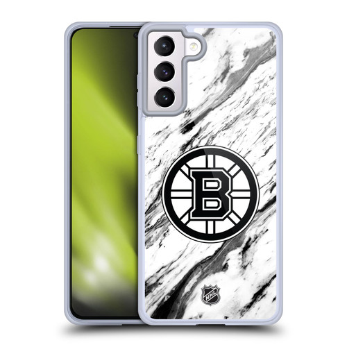 NHL Boston Bruins Marble Soft Gel Case for Samsung Galaxy S21+ 5G & MagSafe