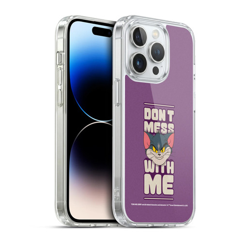 Tom and Jerry Typography Art Don't Mess With Me Soft Gel Case for Apple iPhone 13 Pro & MagSafe