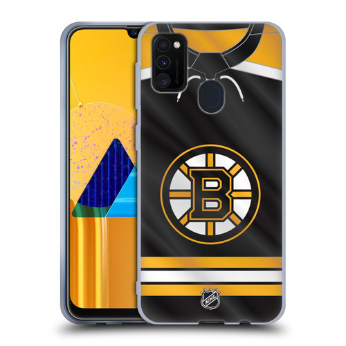 NHL Boston Bruins Jersey Soft Gel Case for Samsung Galaxy M30s (2019)/M21 (2020)