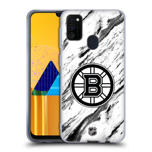 NHL Boston Bruins Marble Soft Gel Case for Samsung Galaxy M30s (2019)/M21 (2020)