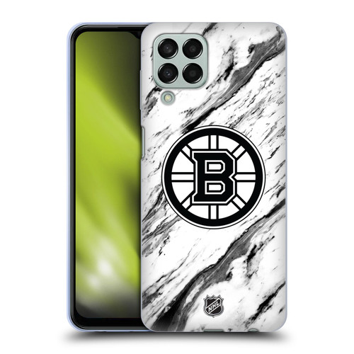 NHL Boston Bruins Marble Soft Gel Case for Samsung Galaxy M33 (2022)