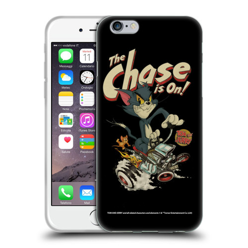 Tom and Jerry Typography Art The Chase Is On Soft Gel Case for Apple iPhone 6 / iPhone 6s