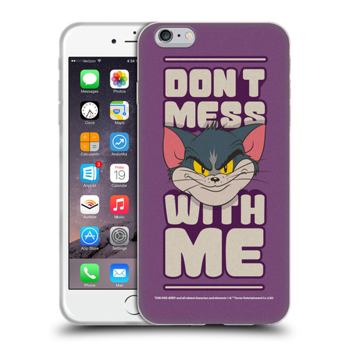 Tom and Jerry Typography Art Don't Mess With Me Soft Gel Case for Apple iPhone 6 Plus / iPhone 6s Plus