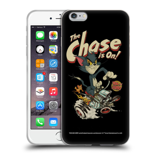 Tom and Jerry Typography Art The Chase Is On Soft Gel Case for Apple iPhone 6 Plus / iPhone 6s Plus