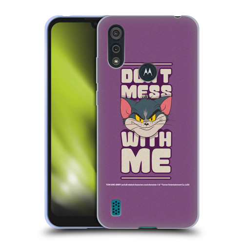 Tom and Jerry Typography Art Don't Mess With Me Soft Gel Case for Motorola Moto E6s (2020)