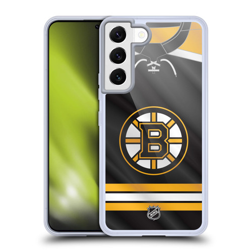 NHL Boston Bruins Jersey Soft Gel Case for Samsung Galaxy S22 5G & MagSafe