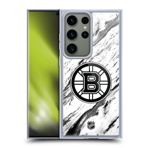 NHL Boston Bruins Marble Soft Gel Case for Samsung Galaxy S23 Ultra 5G