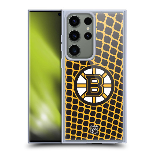 NHL Boston Bruins Net Pattern Soft Gel Case for Samsung Galaxy S23 Ultra 5G & MagSafe