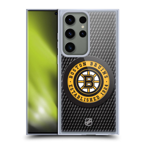 NHL Boston Bruins Puck Texture Soft Gel Case for Samsung Galaxy S23 Ultra 5G & MagSafe