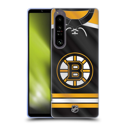 NHL Boston Bruins Jersey Soft Gel Case for Sony Xperia 1 IV