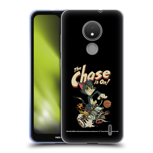 Tom and Jerry Typography Art The Chase Is On Soft Gel Case for Nokia C21