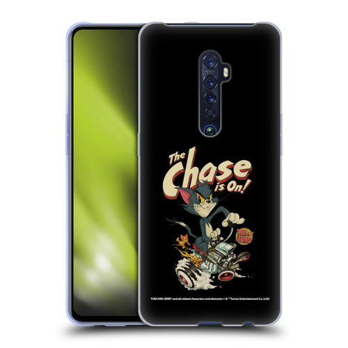 Tom and Jerry Typography Art The Chase Is On Soft Gel Case for OPPO Reno 2