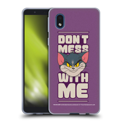 Tom and Jerry Typography Art Don't Mess With Me Soft Gel Case for Samsung Galaxy A01 Core (2020)