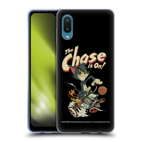 Tom and Jerry Typography Art The Chase Is On Soft Gel Case for Samsung Galaxy A02/M02 (2021)