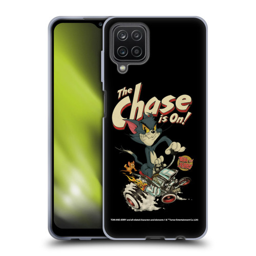 Tom and Jerry Typography Art The Chase Is On Soft Gel Case for Samsung Galaxy A12 (2020)