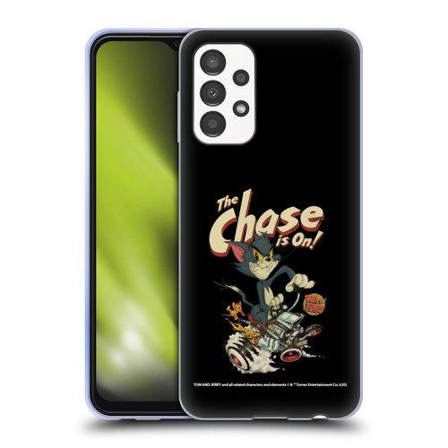 Tom and Jerry Typography Art The Chase Is On Soft Gel Case for Samsung Galaxy A13 (2022)