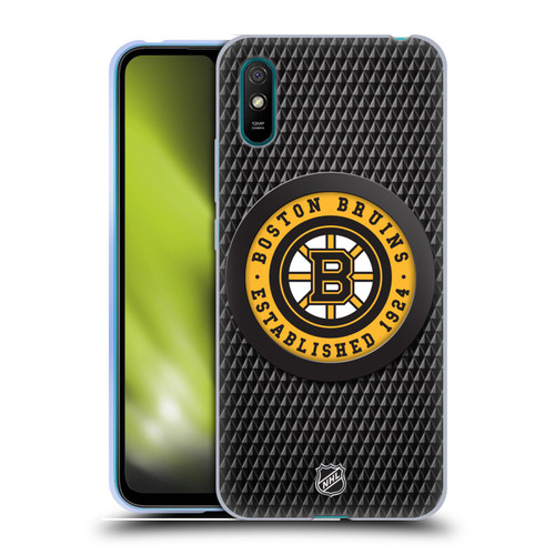 NHL Boston Bruins Puck Texture Soft Gel Case for Xiaomi Redmi 9A / Redmi 9AT