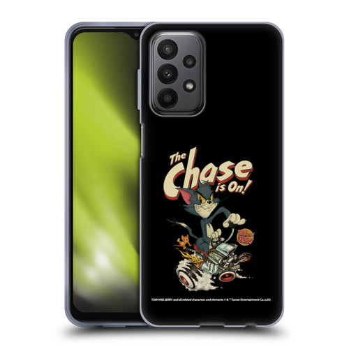 Tom and Jerry Typography Art The Chase Is On Soft Gel Case for Samsung Galaxy A23 / 5G (2022)