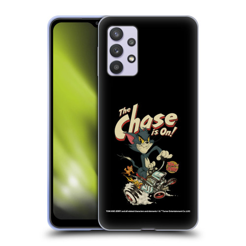 Tom and Jerry Typography Art The Chase Is On Soft Gel Case for Samsung Galaxy A32 5G / M32 5G (2021)