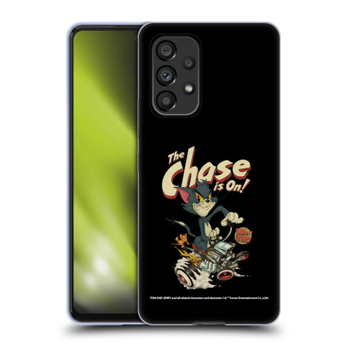 Tom and Jerry Typography Art The Chase Is On Soft Gel Case for Samsung Galaxy A53 5G (2022)