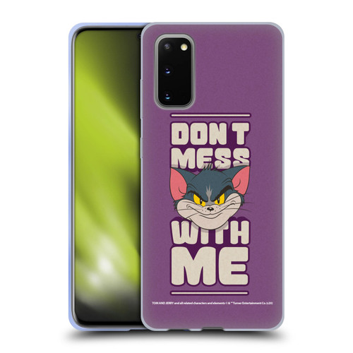 Tom and Jerry Typography Art Don't Mess With Me Soft Gel Case for Samsung Galaxy S20 / S20 5G