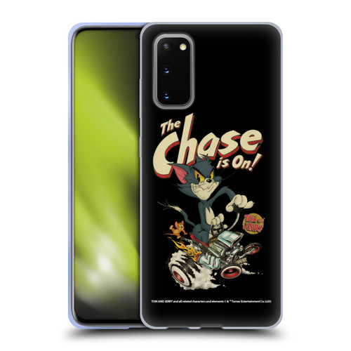 Tom and Jerry Typography Art The Chase Is On Soft Gel Case for Samsung Galaxy S20 / S20 5G
