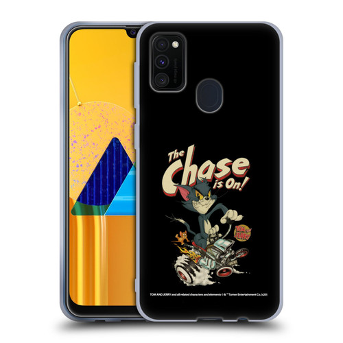 Tom and Jerry Typography Art The Chase Is On Soft Gel Case for Samsung Galaxy M30s (2019)/M21 (2020)