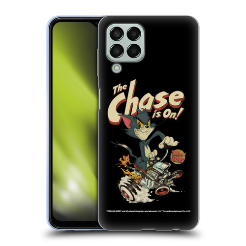 Tom and Jerry Typography Art The Chase Is On Soft Gel Case for Samsung Galaxy M33 (2022)