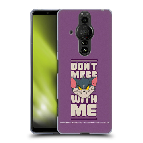 Tom and Jerry Typography Art Don't Mess With Me Soft Gel Case for Sony Xperia Pro-I