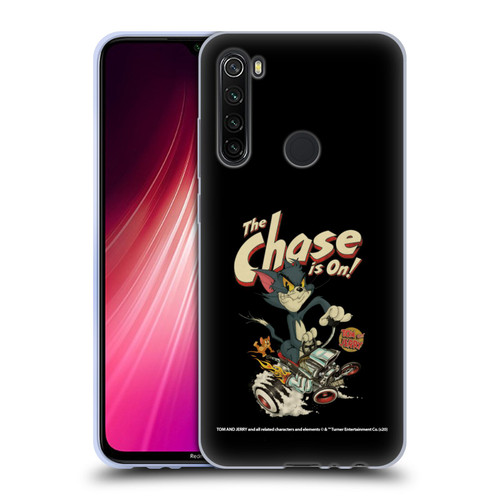 Tom and Jerry Typography Art The Chase Is On Soft Gel Case for Xiaomi Redmi Note 8T