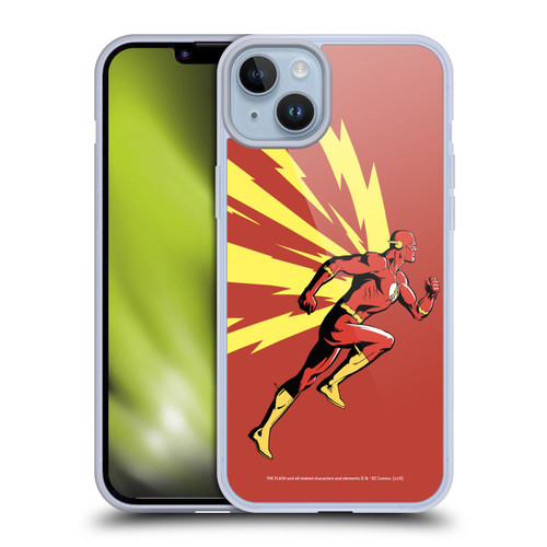 The Flash DC Comics Fast Fashion Running Soft Gel Case for Apple iPhone 14 Plus