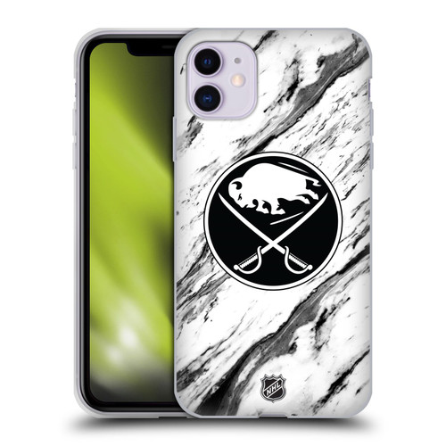 NHL Buffalo Sabres Marble Soft Gel Case for Apple iPhone 11