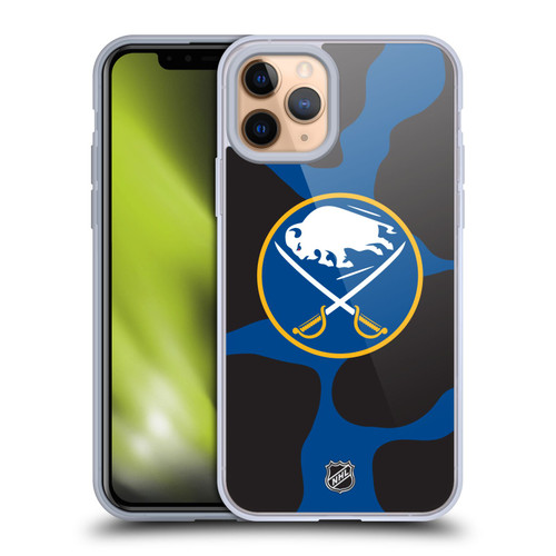 NHL Buffalo Sabres Cow Pattern Soft Gel Case for Apple iPhone 11 Pro