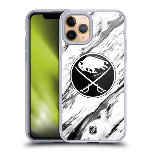 NHL Buffalo Sabres Marble Soft Gel Case for Apple iPhone 11 Pro