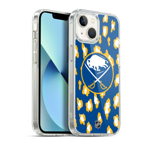 NHL Buffalo Sabres Leopard Pattern Soft Gel Case for Apple iPhone 13