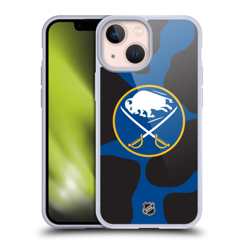 NHL Buffalo Sabres Cow Pattern Soft Gel Case for Apple iPhone 13 Mini