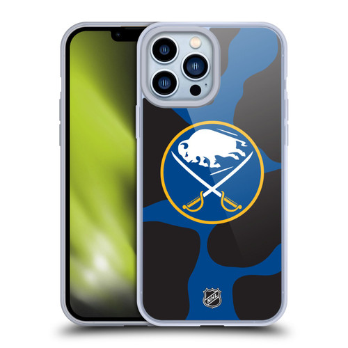 NHL Buffalo Sabres Cow Pattern Soft Gel Case for Apple iPhone 13 Pro Max