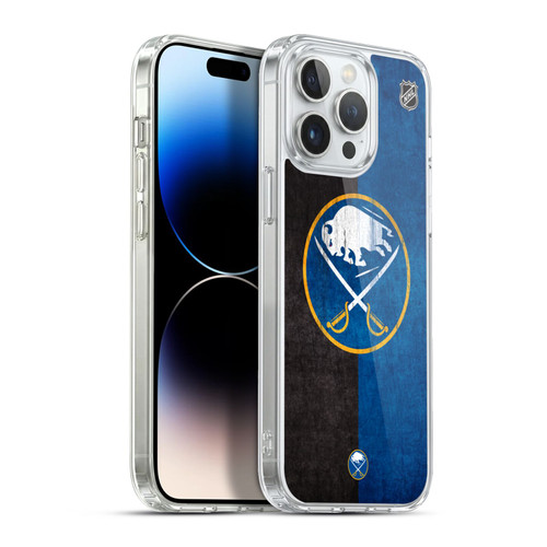 NHL Buffalo Sabres Half Distressed Soft Gel Case for Apple iPhone 13 Pro Max