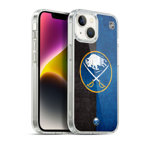 NHL Buffalo Sabres Half Distressed Soft Gel Case for Apple iPhone 14