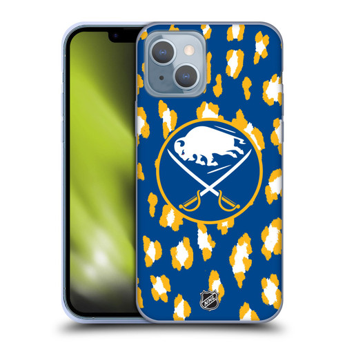 NHL Buffalo Sabres Leopard Patten Soft Gel Case for Apple iPhone 14