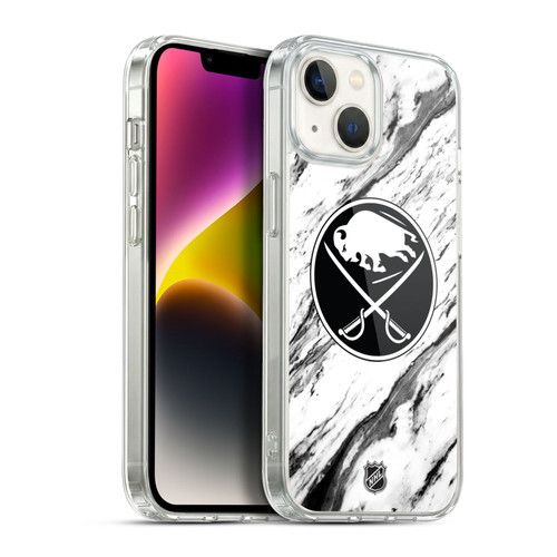NHL Buffalo Sabres Marble Soft Gel Case for Apple iPhone 14