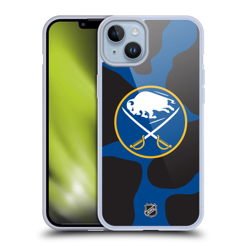 NHL Buffalo Sabres Cow Pattern Soft Gel Case for Apple iPhone 14 Plus