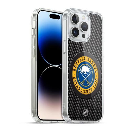 NHL Buffalo Sabres Puck Texture Soft Gel Case for Apple iPhone 14 Pro Max