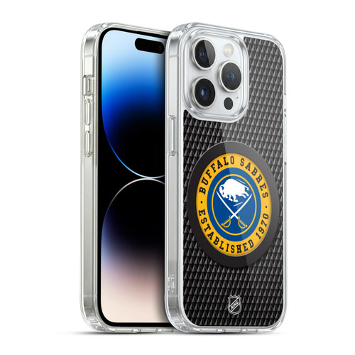 NHL Buffalo Sabres Puck Texture Soft Gel Case for Apple iPhone 14 Pro