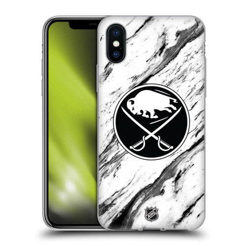 NHL Buffalo Sabres Marble Soft Gel Case for Apple iPhone X / iPhone XS