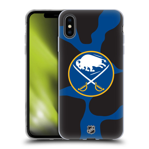 NHL Buffalo Sabres Cow Pattern Soft Gel Case for Apple iPhone XS Max