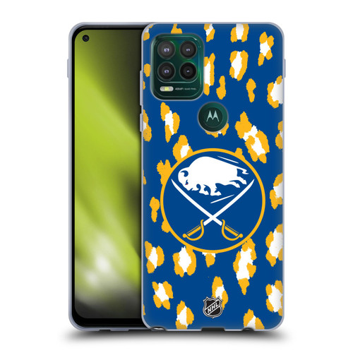 NHL Buffalo Sabres Leopard Patten Soft Gel Case for Motorola Moto G Stylus 5G 2021