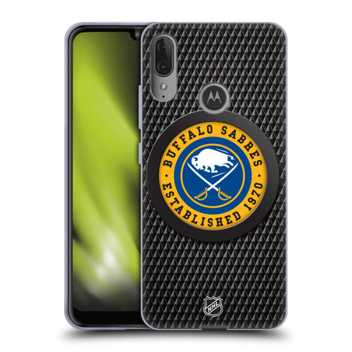 NHL Buffalo Sabres Puck Texture Soft Gel Case for Motorola Moto E6 Plus